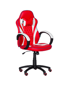 Геймърски стол с футболни мотиви Carmen 6300 - червено-бял (3520130)