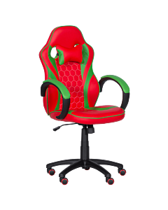 Геймърски стол с футболни мотиви Carmen 6304 - червено-зелен (3520134)