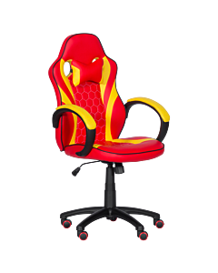 Геймърски стол с футболни мотиви Carmen 6305 - червено-жълт (3520135)