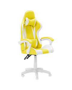 Геймърски стол Carmen 6311 - бял - жълт (3520141_1)