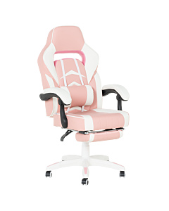 Геймърски стол Carmen 6314 - бял-розов (3520144)