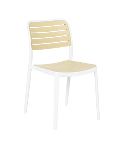 Градински стол RABAT - жълт-бял (3535815)