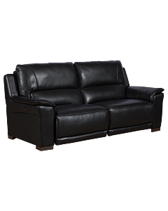 Кожен диван - тройка с електрически релакс механизъм COMODO LUX - черен 30 (3550009)