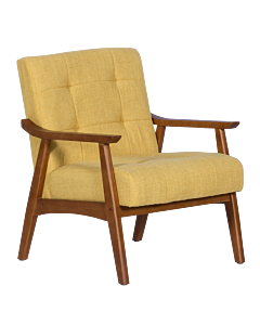 Кресло LEO - орех - жълт (3532904)