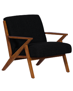Кресло MAURO - орех - черен (3532906)