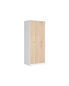 Гардероб NEPO PLUS SZF2D корпус бяло/фронт дъб сонома  (020.004.0130)