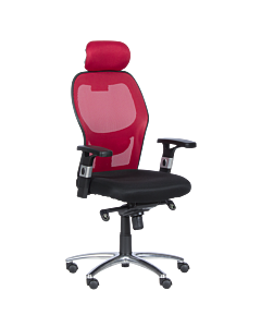 Ергономичен стол Carmen 7520 - черен - червен (3520244_2)