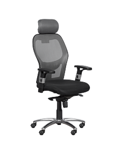 Ергономичен стол Carmen 7520 - черен - сив (3520244_1)
