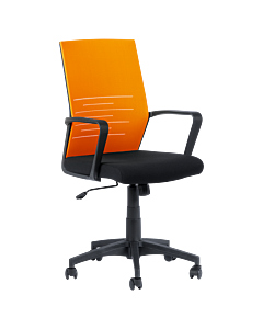 Работен офис стол Carmen 7041- черен - оранжев (3520288_1)