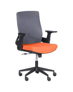 Работен офис стол Carmen 7545 - оранжев-сив (3520355_2)