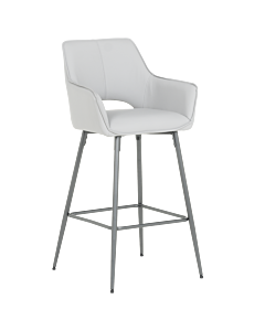 Бар стол TELFORD 2 силиконова кожа - сив 67 (3521319)