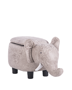 Детска табуретка с ракла - сив слон (3530951)