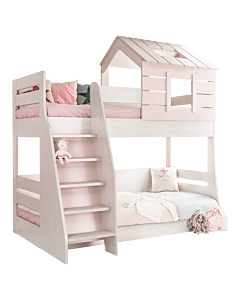 Двуетажно детско легло PINK HOUSE - ляво (3575082)