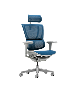 Ергономичен стол ERGOHUMAN IOO ULTRA - сива рамка - син (3520675)