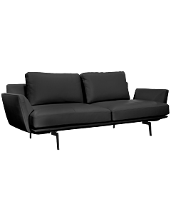 Кожен диван - тройка GRAM LUX - черен (3551215)