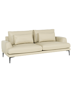 Кожен диван - тройка GRASTEN LUX - крем (3551226)