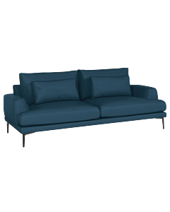 Кожен диван - тройка GRASTEN LUX  - син (3551225_3)