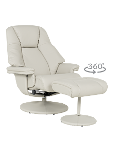 Кресло с табуретка ANA - светлосиво (3532947)