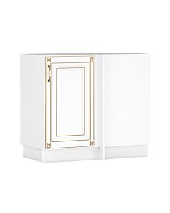 Кухненски шкаф IMPERIA 105 ъглов НИЗ 1ДВ бяло/златна патина (089.001.0145)