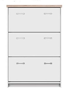 Шкаф за обувки TOP MIX SZFK BUT 3K бяло/дъб сонома  (092.093.0013)