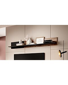 Полица RANDOM P-2 дъб вотан/черно  (100.008.0029)