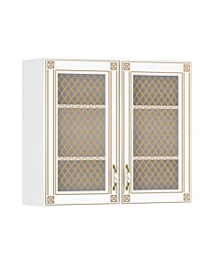 Кухненски шкаф IMPERIA 80ВВ витрина бяло/златна патина (089.001.0056)