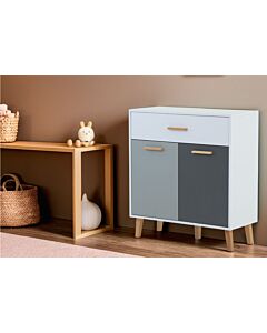 Скрин TIMMY 2D1S бяло/св.сиво-графит/натурално  (092.090.0110)