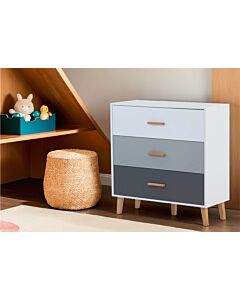 Скрин TIMMY 3S бяло/св.сиво-графит/натурално  (092.090.0111)