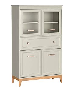 Витрина WINDSOR W-5 кашмир/натурален дъб  (003.030.0678)