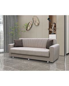 Диван 3-ка разтегателен с ракла ERNEST 2 бежово/кафяво  (096.001.0036)