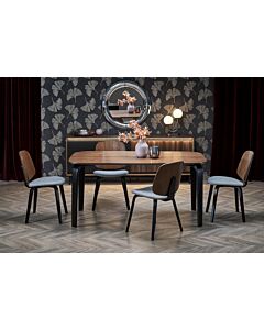 Трапезна маса PEDRO орех/черно  (100.001.0223)