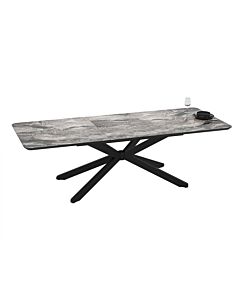 Трапезна маса MONA разтегателна черен мрамор/черно  (070.003.0036)