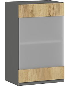 Кухненски шкаф LUSIL B-45/72 ВИТРИНА графит/златен дъб крафт (005.002.0042)