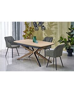 Трапезна маса JAMES разтегателна натурално/черно  (100.001.0230)