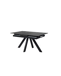 Трапезна маса DILAN разтегателна, черен мрамор/черно  (100.001.0203)