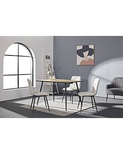 Трапезна маса PHILIP натурално/черно  (100.001.0204)