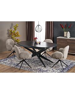 Трапезна маса SANDRO разтегателна черно  (100.001.0233)