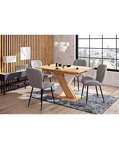 Трапезна маса XARELTO разтегателна, дъб ланселот/бяло  (100.001.0188)