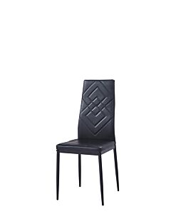 Трапезен стол К-294 черно/черно  (100.003.0229)