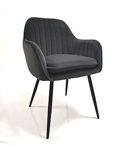 Трапезен стол К-313 сиво/черно  (100.003.0256)