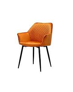 Трапезен стол К-329 оранжево/черно  (100.003.0292)