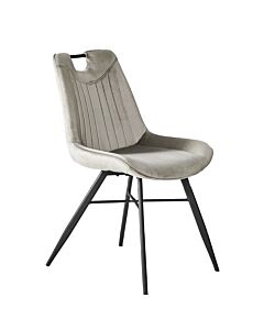 Трапезен стол К-333 светло сиво/черно  (100.003.0310)