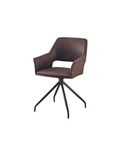 Трапезен стол К-338 кафяво/черно  (100.003.0303)