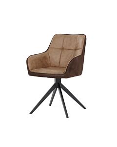 Трапезен стол К-346 камел/кафяво/черно  (100.003.0205)