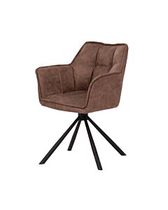 Трапезен стол К-347 кафяво/черно  (100.003.0206)