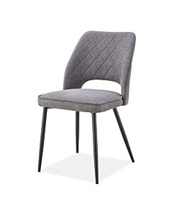 Трапезен стол К-358 тъмно сиво/черно  (100.003.0328)