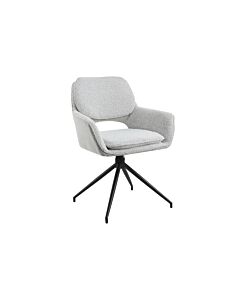 Трапезен стол К-361 светло сиво/черно  (100.003.0351)