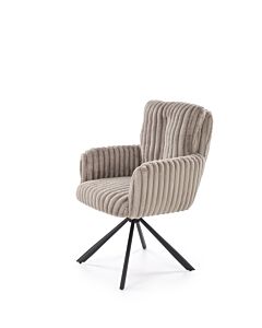 Трапезен стол К-572 с функция въртене сиво/черно  (100.003.0362)