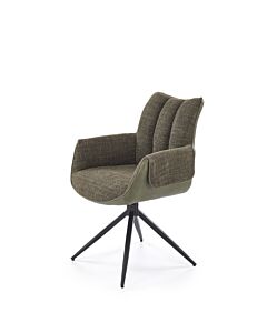 Трапезен стол К-579 зелено/черно  (100.003.0358)