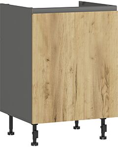 Кухненски шкаф LUSIL H-60/87 МИВКА графит/златен дъб крафт  (005.002.0054)